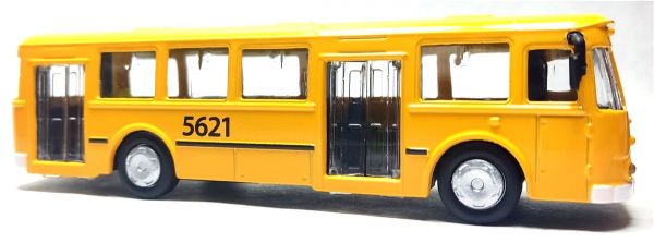 Модель автобуса ЛиАЗ-677 желтый