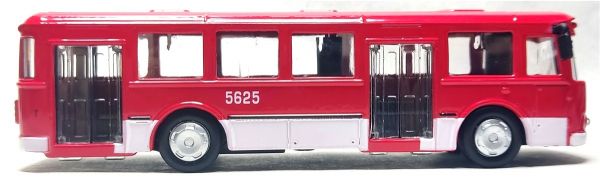 Модель автобуса ЛиАЗ-677 красный