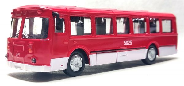 Модель автобуса ЛиАЗ-677 красный