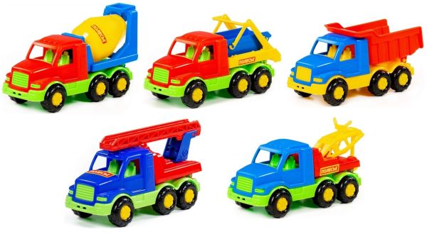 Полесье. Набор-1 из 5 машин серии "Максик" Полесье. Набор-1 из 5 машин серии "Максик"